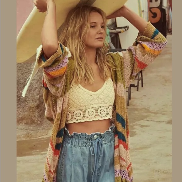 Free People Beach Party Duster Cardigan NWT - Picture 7 of 11